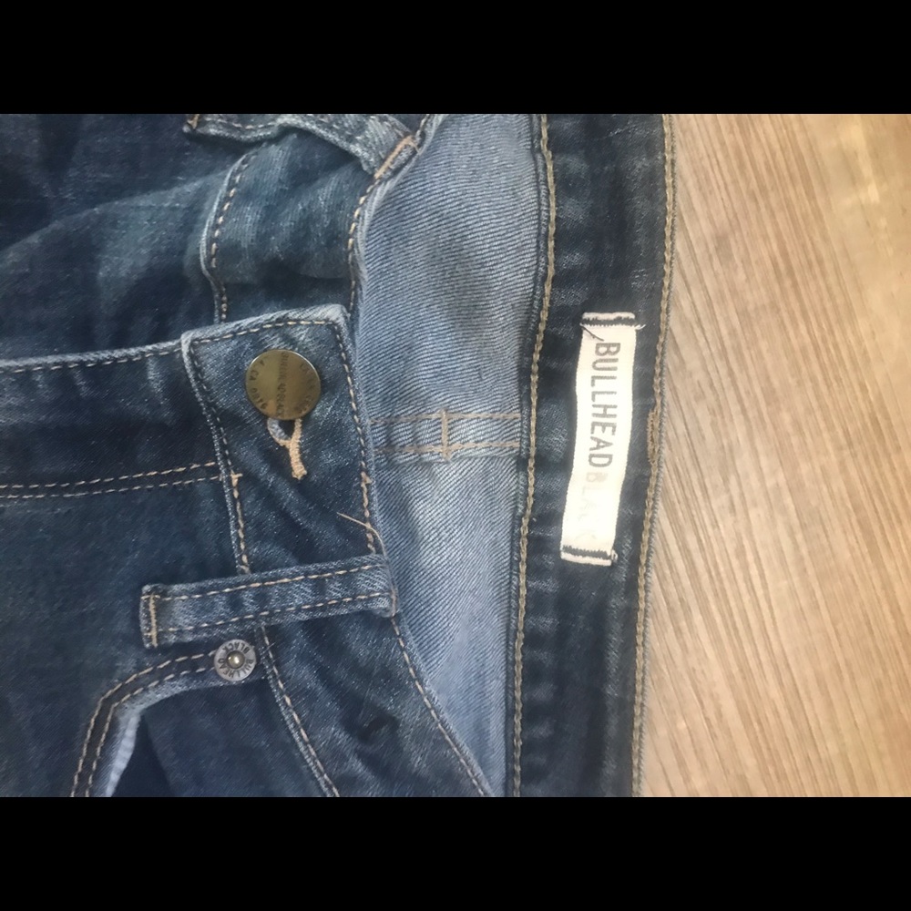 Bullhead dark wash stretch super skinny jeans in juniors 7 - Picture 4 of 6